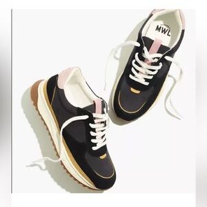 Madewell MWL Sneakers Platform Suede Leather Lace Up Women's Size 9 Men 7.5
